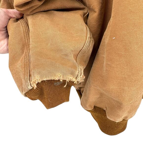 Carhartt FRJ195 Flame Resistant Quilt Lined Heavyweight Duck Bomber Jacket - Picture 10 of 15